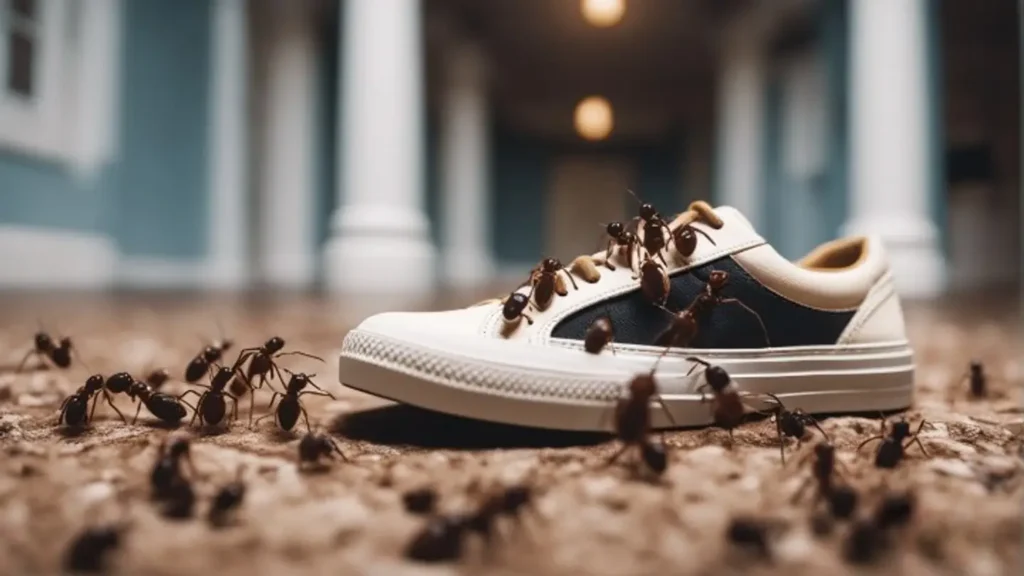 ants on shoes	